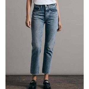 Rag & Bone Women's Nina High-Rise Ankle Cigarette Jeans, Ash Medium Wash,24